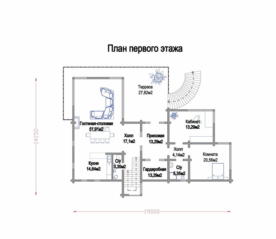 План первого этажа проекта Неман