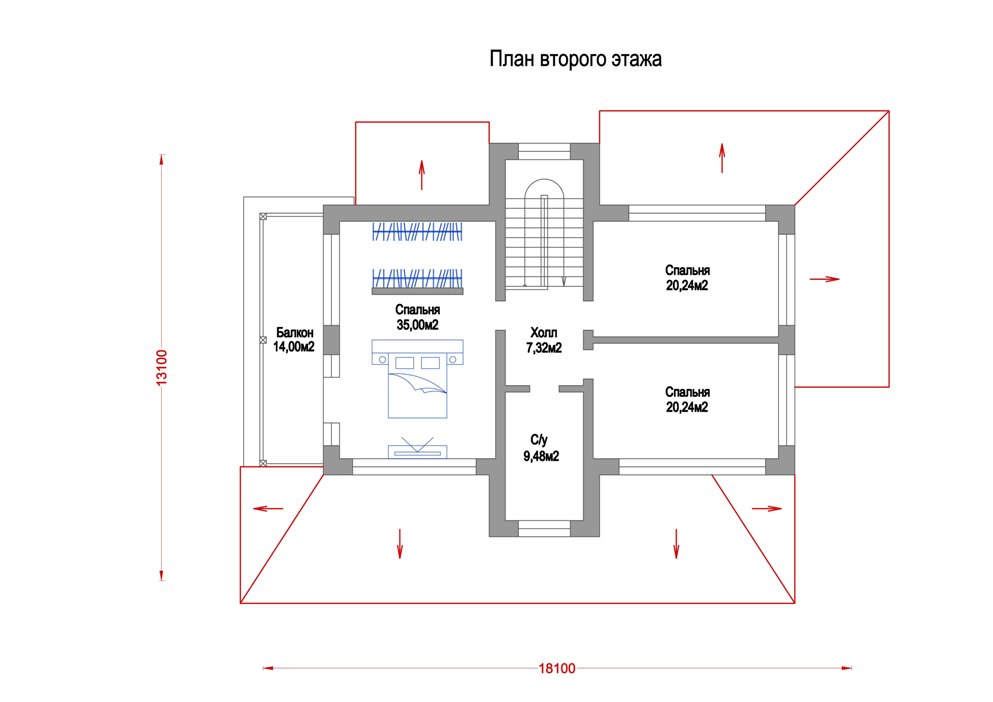 план второго этажа
