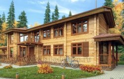 Проект гостевого дома-бани из клееного бруса «Свобода» Проект гостевого дома-бани из клееного бруса «Свобода»